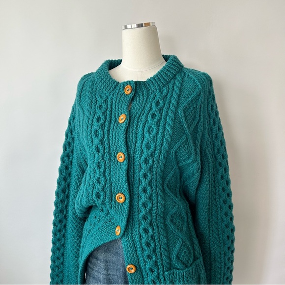 VTG Padraic O Maille Traditional Hand Knit Sweater fisherman’s Cable knit - Picture 2 of 8